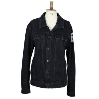 HIPHOP73 BLACK DENIM TRUCKER JACKET